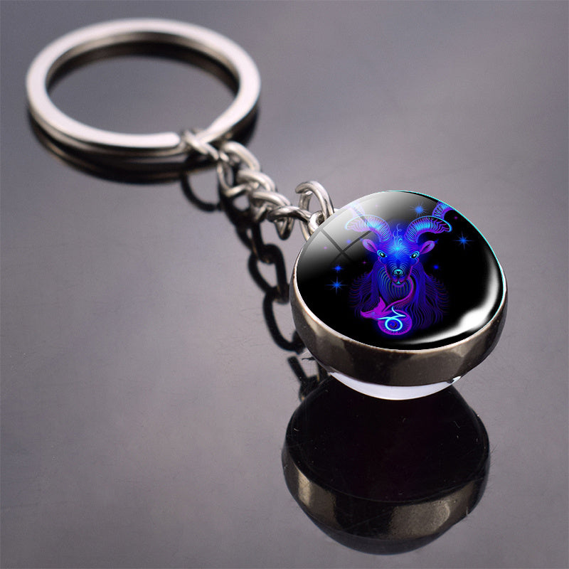 12 constellation key ring