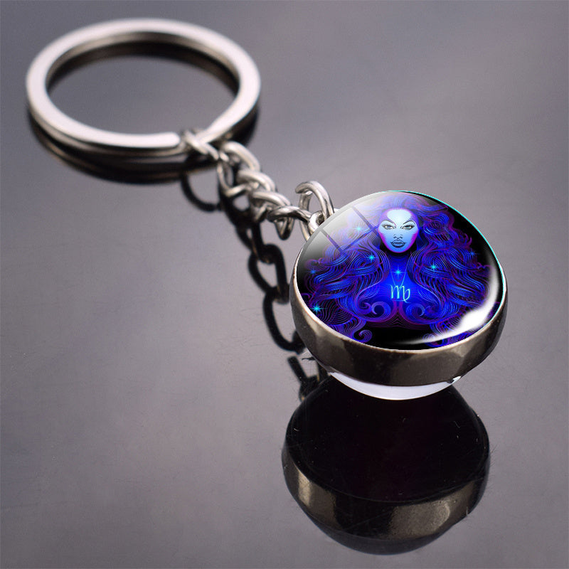12 constellation key ring