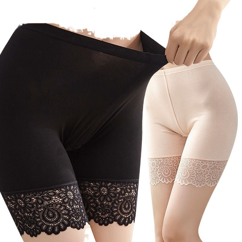 High-waist Safety Pants, Anti-fade Women's Lace Without Curling