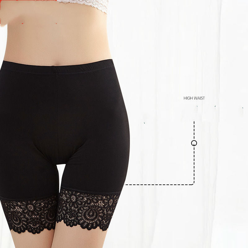 High-waist Safety Pants, Anti-fade Women's Lace Without Curling