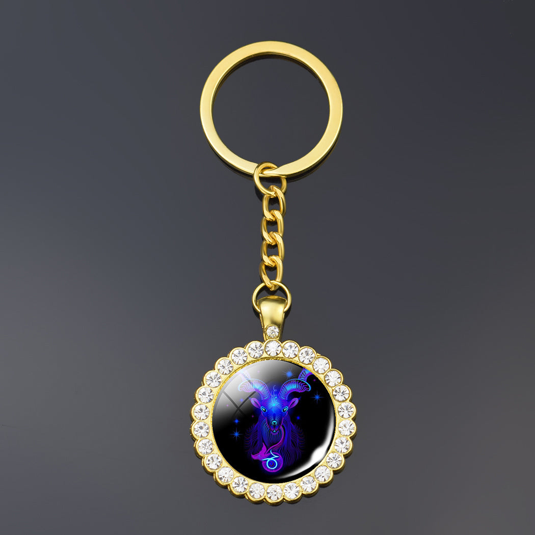 12 constellation key ring