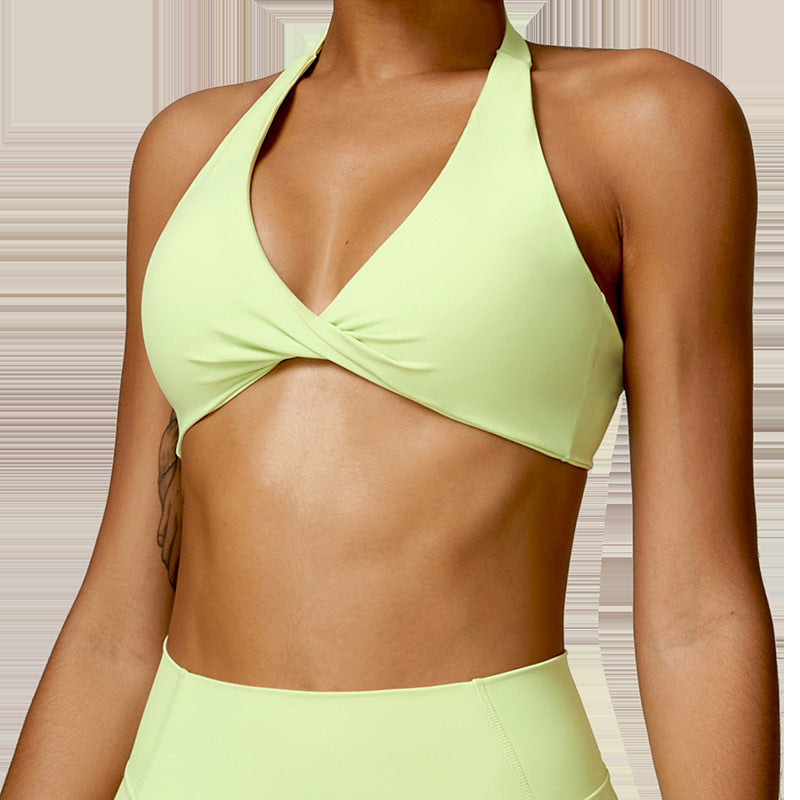 Breathable Halter Beauty Back Yoga Bra Tight
