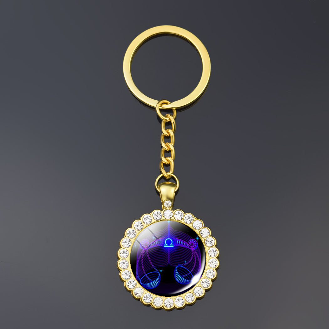 12 constellation key ring