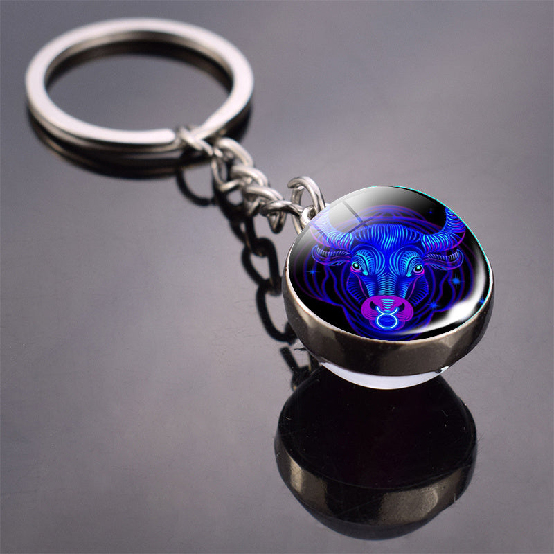12 constellation key ring