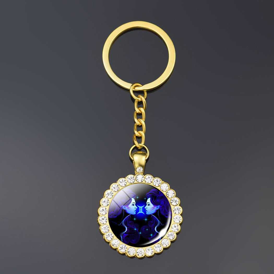 12 constellation key ring