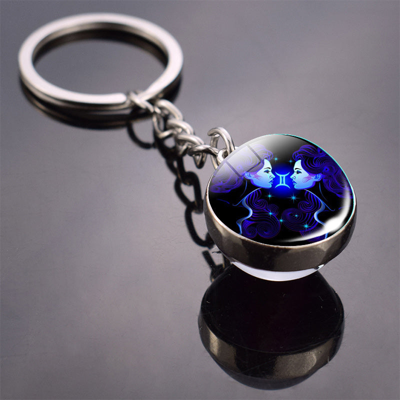 12 constellation key ring