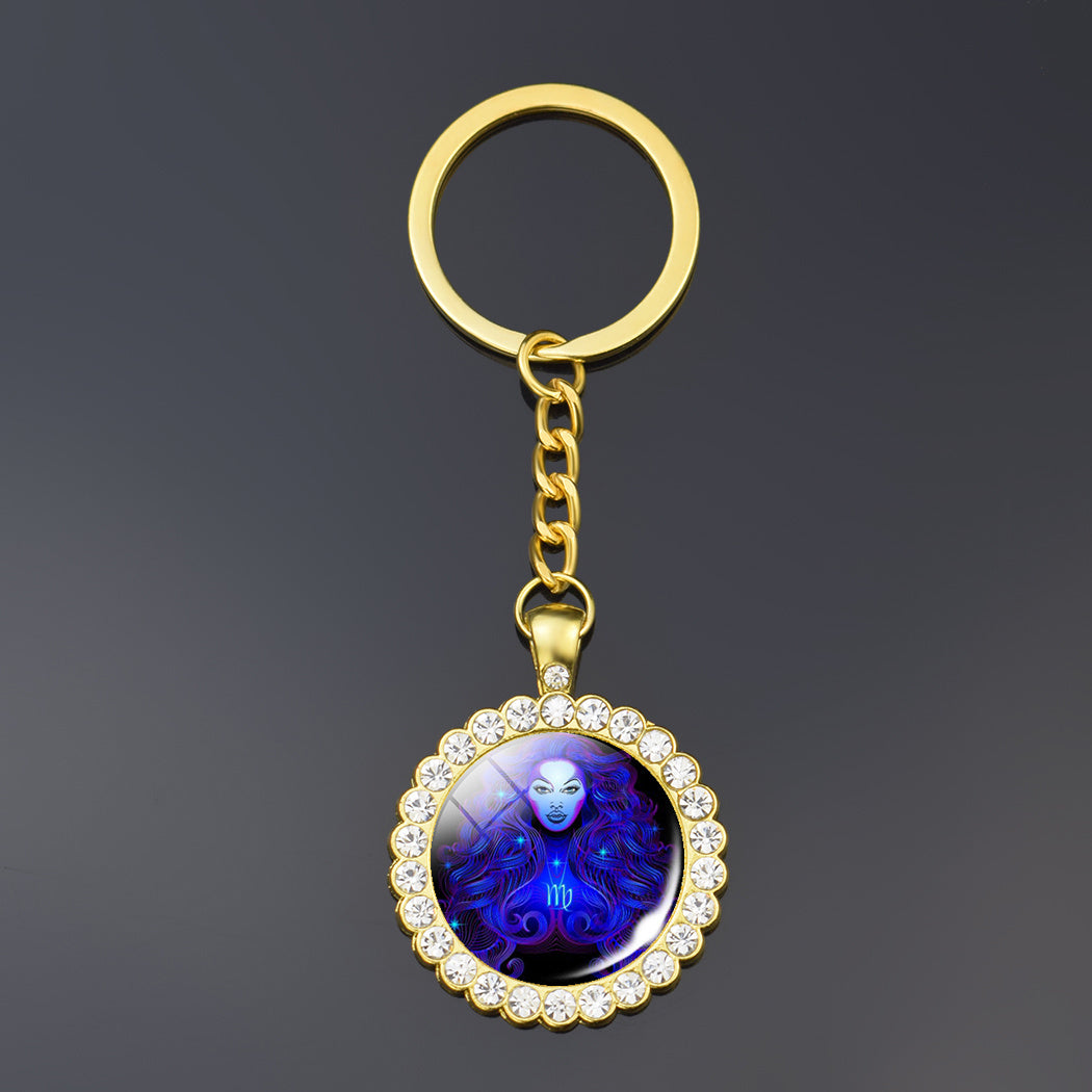 12 constellation key ring