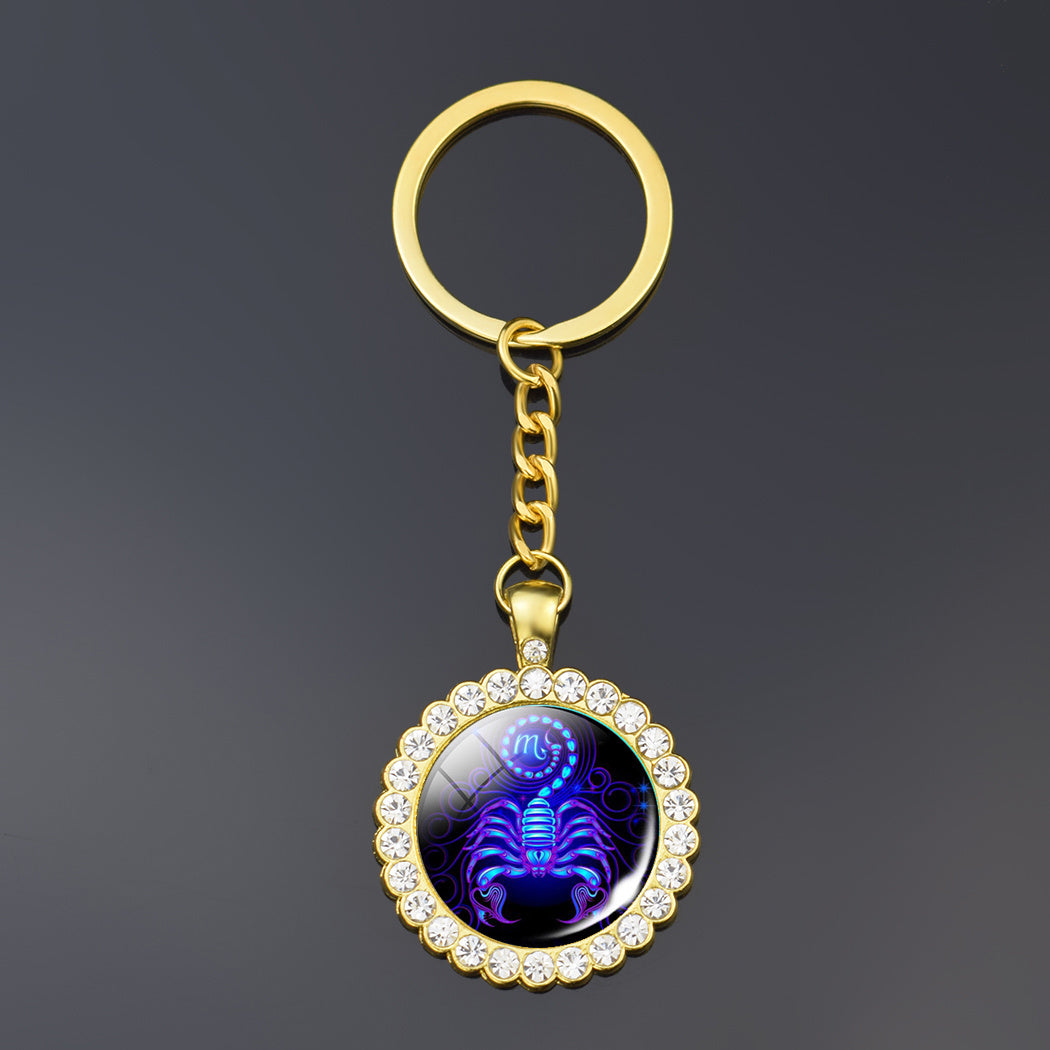 12 constellation key ring