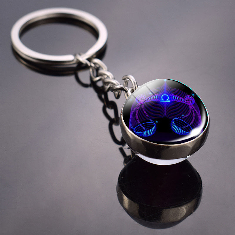 12 constellation key ring
