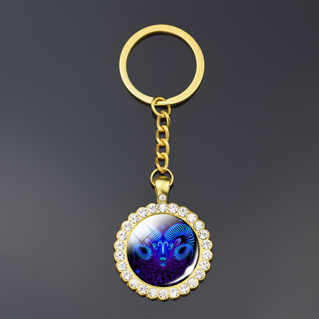 12 constellation key ring