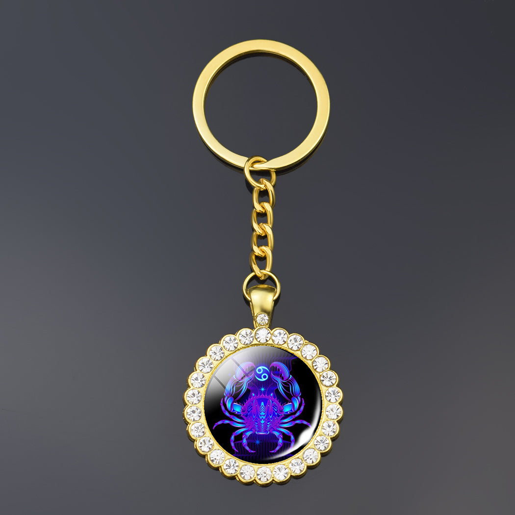 12 constellation key ring